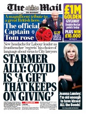 The Mail on Sunday (UK) Newspaper Front Page for 7 February 2021