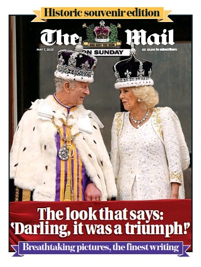 The Mail on Sunday Newspaper Front Page (UK) for 7 May 2023