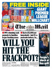 The Mail on Sunday (UK) Newspaper Front Page for 7 August 2016
