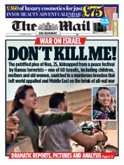 The Mail on Sunday front page for 8 October 2023