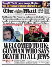 The Mail on Sunday front page for 9 March 2025