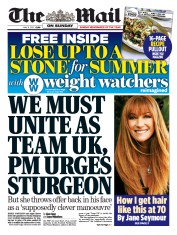 The Mail on Sunday (UK) Newspaper Front Page for 9 May 2021