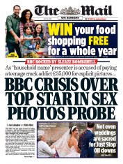 The Mail on Sunday front page for 9 July 2023