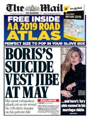 The Mail on Sunday (UK) Newspaper Front Page for 9 September 2018
