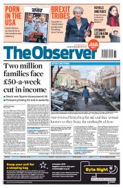 The Observer (UK) Newspaper Front Page for 10 September 2017