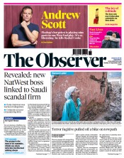 The Observer front page for 10 September 2023