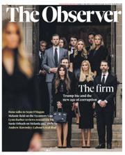 The Observer front page for 11 May 2025