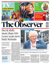 The Observer (UK) Newspaper Front Page for 12 August 2018