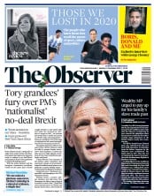 The Observer (UK) Newspaper Front Page for 13 December 2020