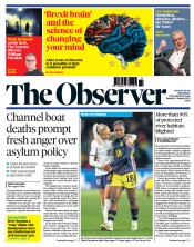 The Observer front page for 13 August 2023
