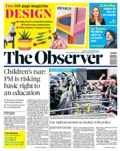 The Observer (UK) Newspaper Front Page for 14 June 2020