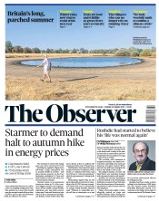 The Observer (UK) Newspaper Front Page for 14 August 2022