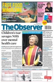 The Observer (UK) Newspaper Front Page for 15 October 2017
