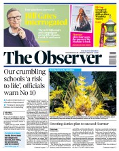 The Observer (UK) Newspaper Front Page for 15 May 2022