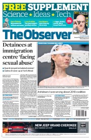 The Observer (UK) Newspaper Front Page for 15 September 2013