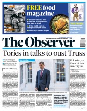 The Observer (UK) Newspaper Front Page for 16 October 2022
