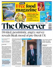 The Observer (UK) Newspaper Front Page for 16 June 2019