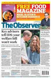 The Observer (UK) Newspaper Front Page for 16 September 2012
