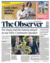 The Observer (UK) Newspaper Front Page for 17 October 2021