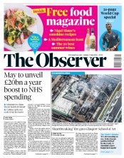 The Observer (UK) Newspaper Front Page for 17 June 2018