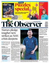 The Observer (UK) Newspaper Front Page for 18 December 2022