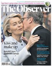 The Observer front page for 18 May 2025