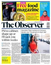 The Observer (UK) Newspaper Front Page for 19 January 2020