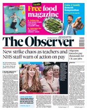 The Observer front page for 19 June 2022