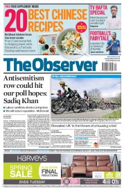 The Observer (UK) Newspaper Front Page for 1 May 2016