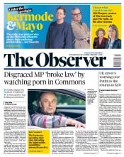 The Observer front page for 1 May 2022