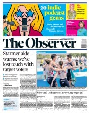 The Observer (UK) Newspaper Front Page for 1 August 2021
