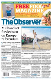 The Observer (UK) Newspaper Front Page for 20 May 2012