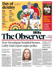 The Observer front page for 20 August 2023
