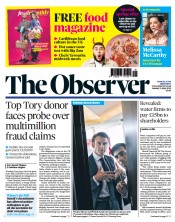 The Observer (UK) Newspaper Front Page for 21 May 2023