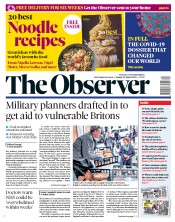 The Observer (UK) Newspaper Front Page for 22 March 2020