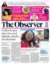 The Observer (UK) Newspaper Front Page for 22 April 2018