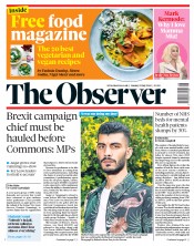 The Observer (UK) Newspaper Front Page for 22 July 2018