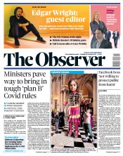 The Observer (UK) Newspaper Front Page for 24 October 2021