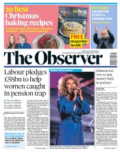 The Observer (UK) Newspaper Front Page for 24 November 2019