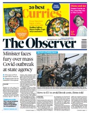 The Observer (UK) Newspaper Front Page for 24 January 2021