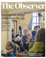 The Observer front page for 25 May 2025
