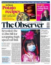 The Observer (UK) Newspaper Front Page for 26 January 2020