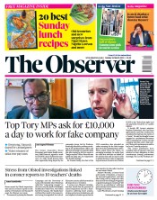 The Observer front page for 26 March 2023