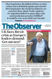 The Observer (UK) Newspaper Front Page for 26 June 2016