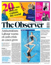 The Observer (UK) Newspaper Front Page for 26 July 2020