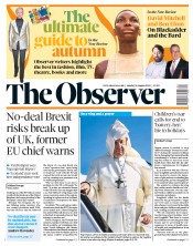 The Observer (UK) Newspaper Front Page for 26 August 2018