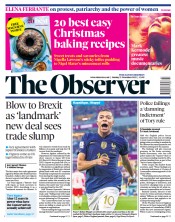 The Observer front page for 27 November 2022