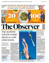 The Observer (UK) Newspaper Front Page for 28 January 2018