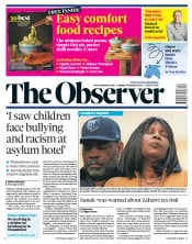 The Observer front page for 29 January 2023