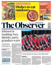 The Observer (UK) Newspaper Front Page for 29 May 2022